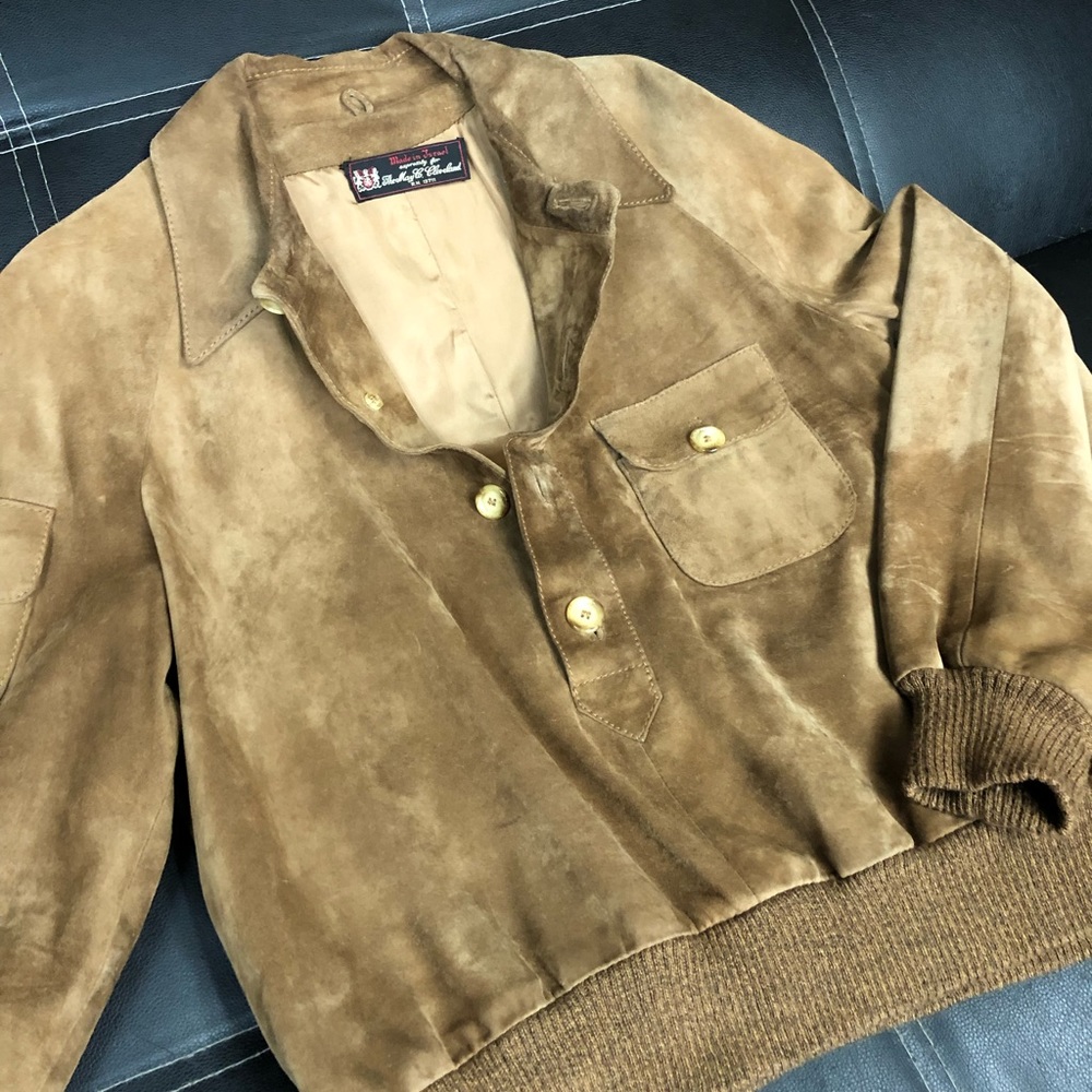 Vintage | Suede Leather | Pullover | Size XL / 44
(Please Read Description)